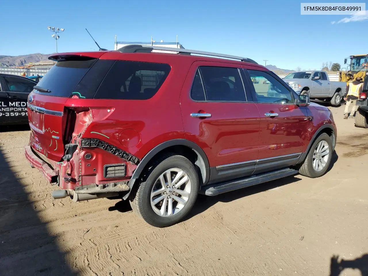 1FM5K8D84FGB49991 2015 Ford Explorer Xlt
