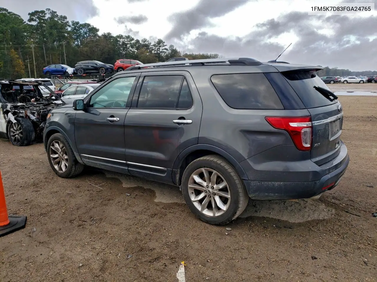 1FM5K7D83FGA24765 2015 Ford Explorer Xlt