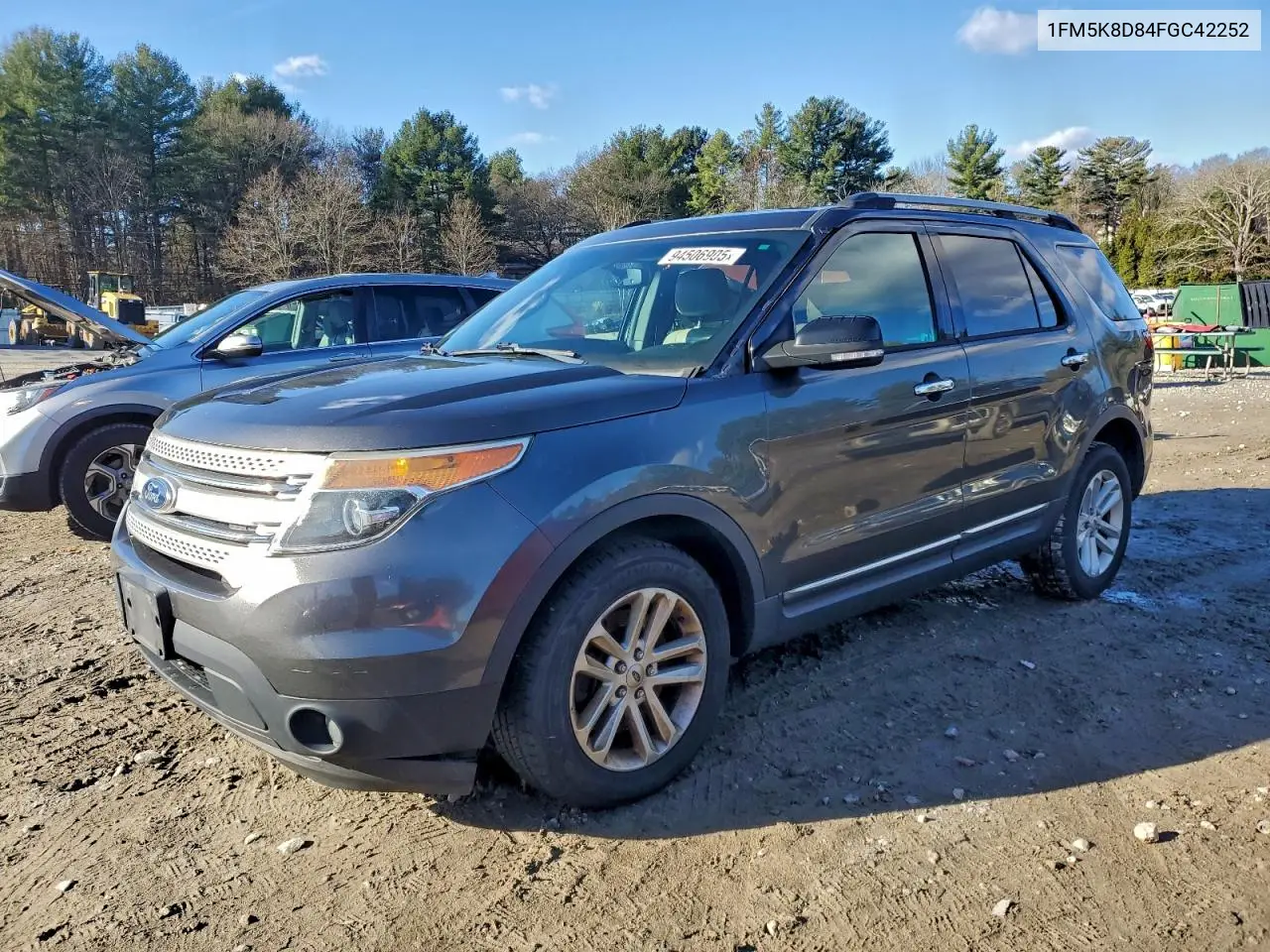 1FM5K8D84FGC42252 2015 Ford Explorer Xlt