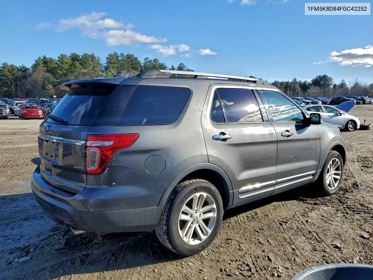 1FM5K8D84FGC42252 2015 Ford Explorer Xlt
