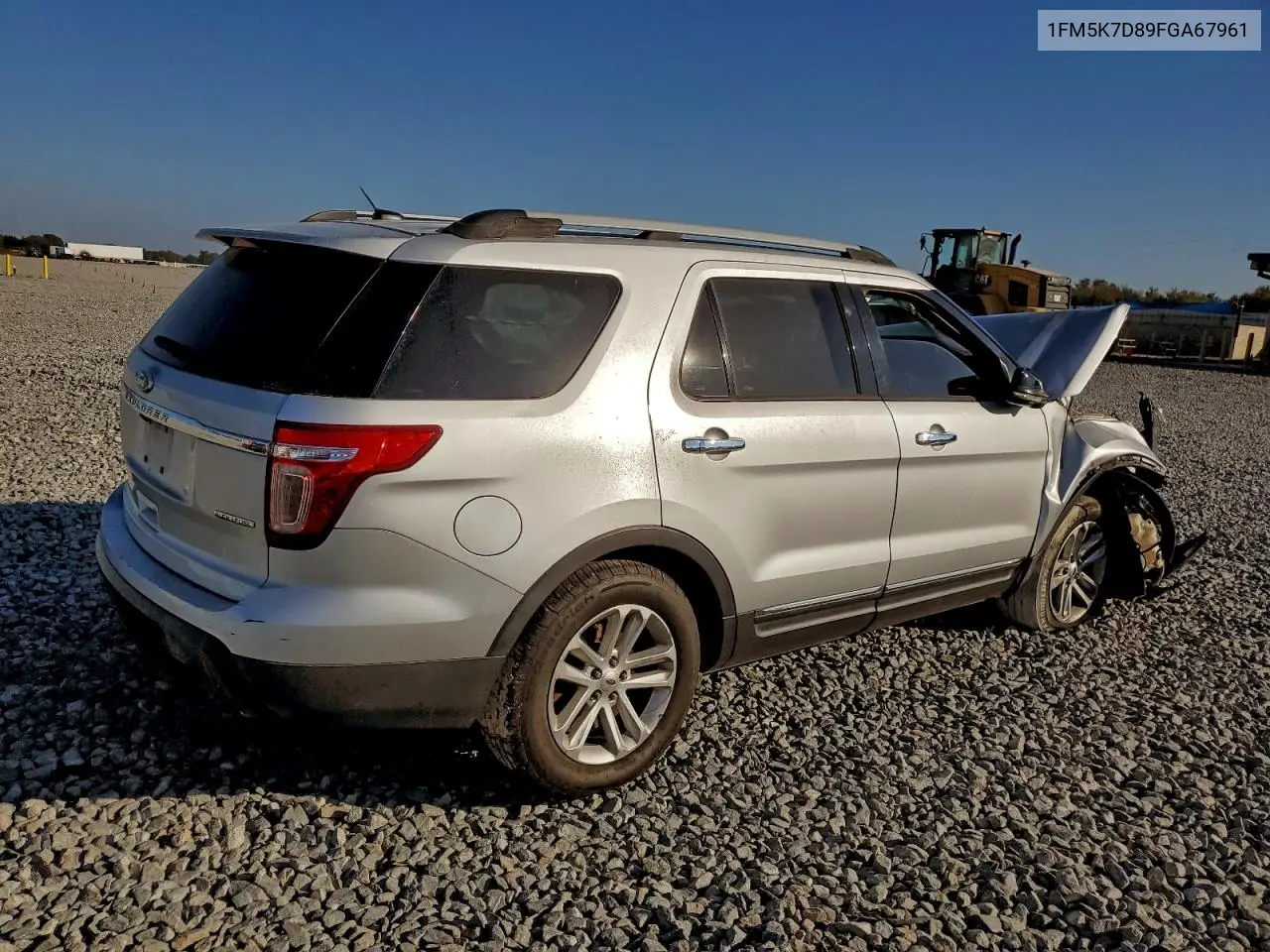 1FM5K7D89FGA67961 2015 Ford Explorer Xlt