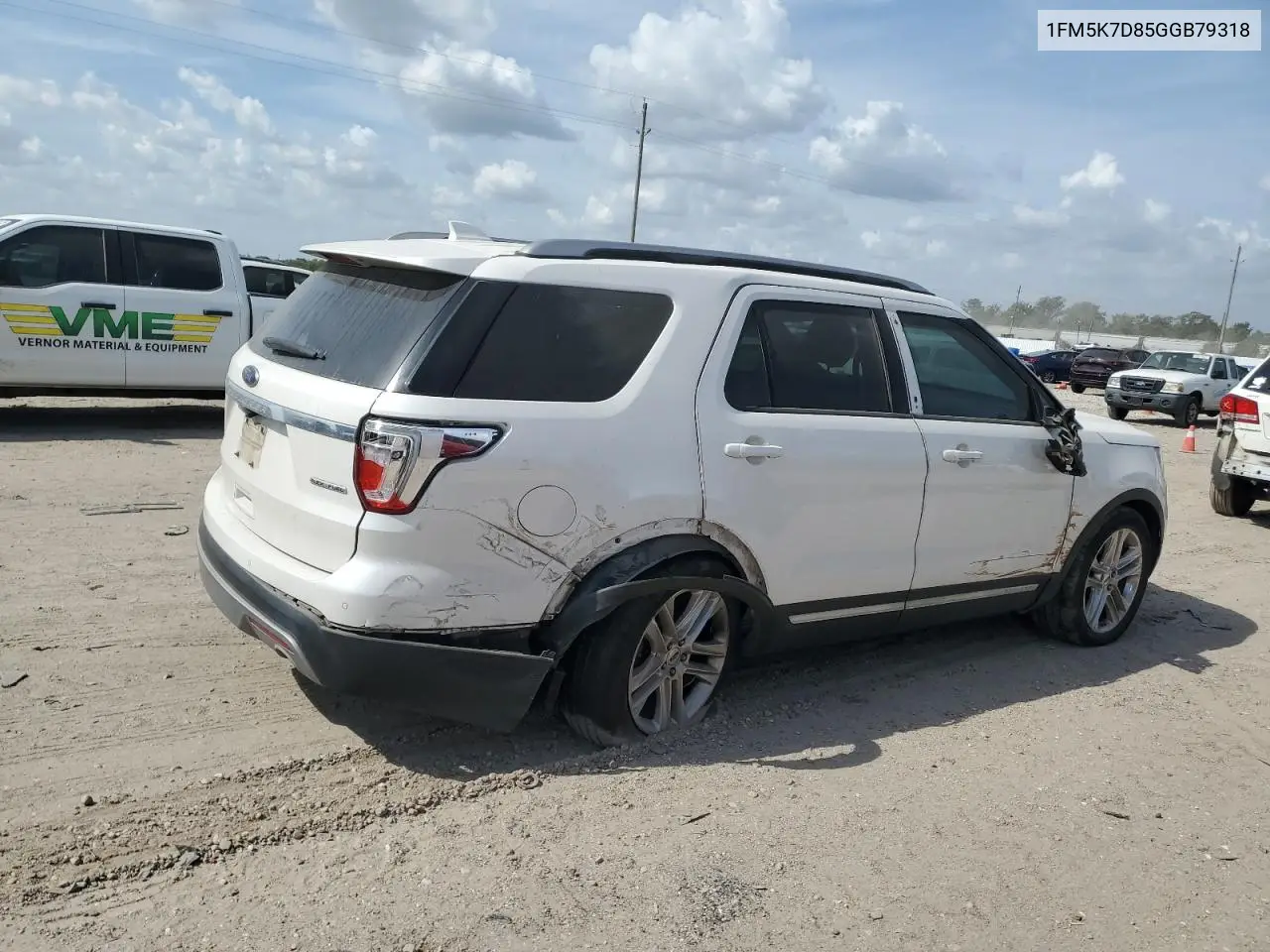 1FM5K7D85GGB79318 2016 Ford Explorer Xlt