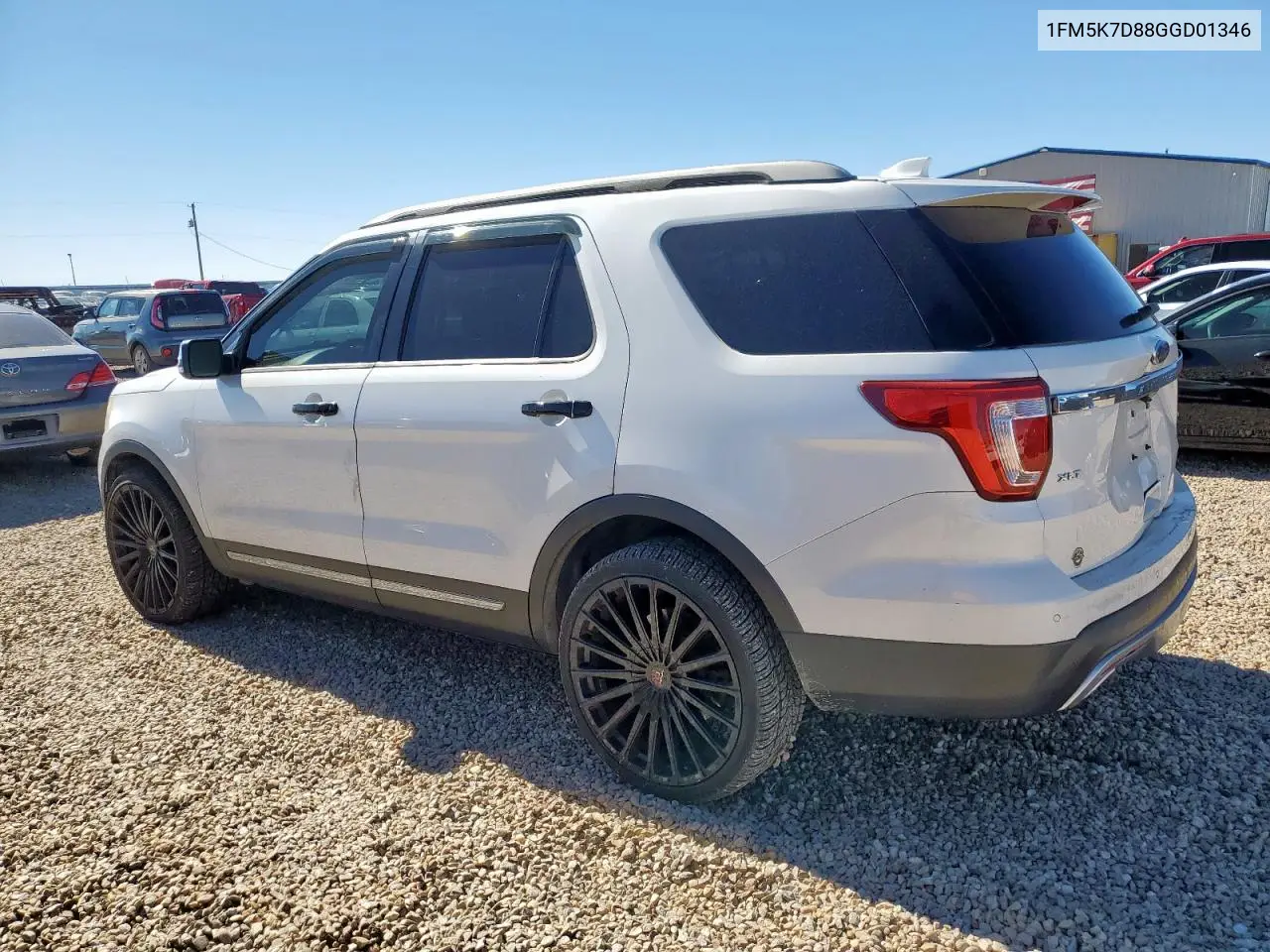 1FM5K7D88GGD01346 2016 Ford Explorer Xlt