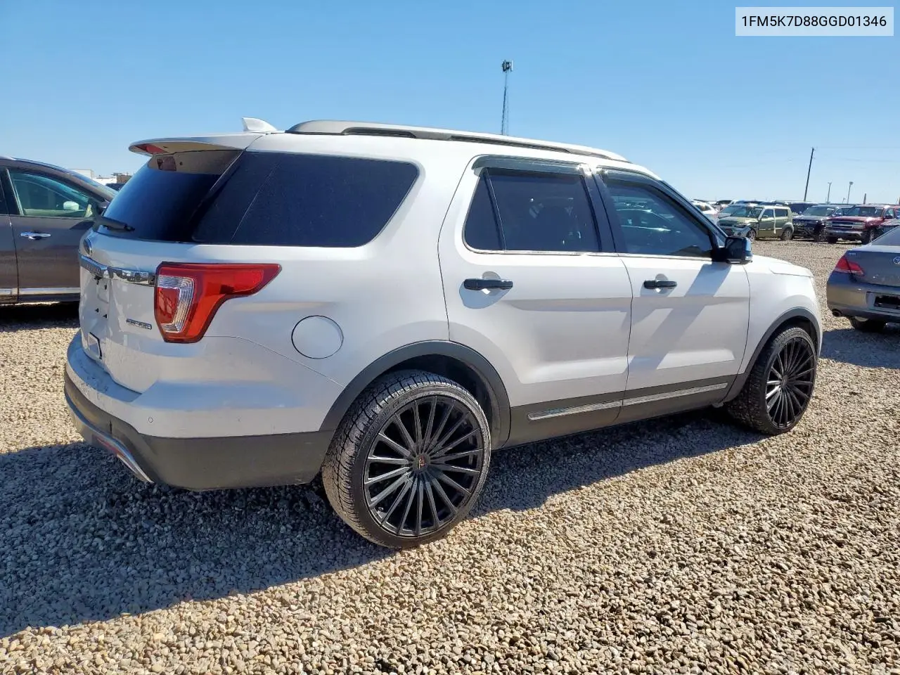 1FM5K7D88GGD01346 2016 Ford Explorer Xlt