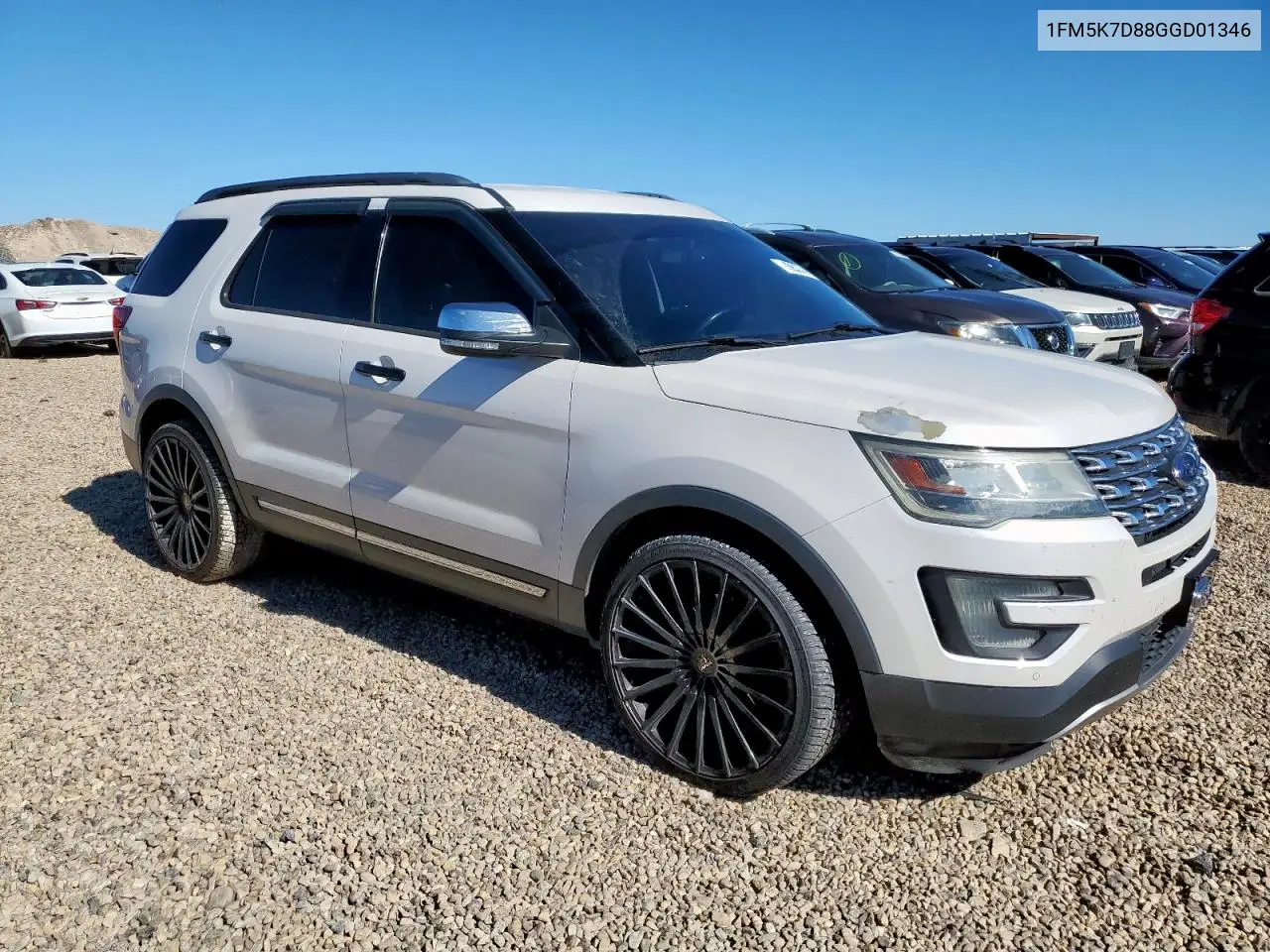 1FM5K7D88GGD01346 2016 Ford Explorer Xlt
