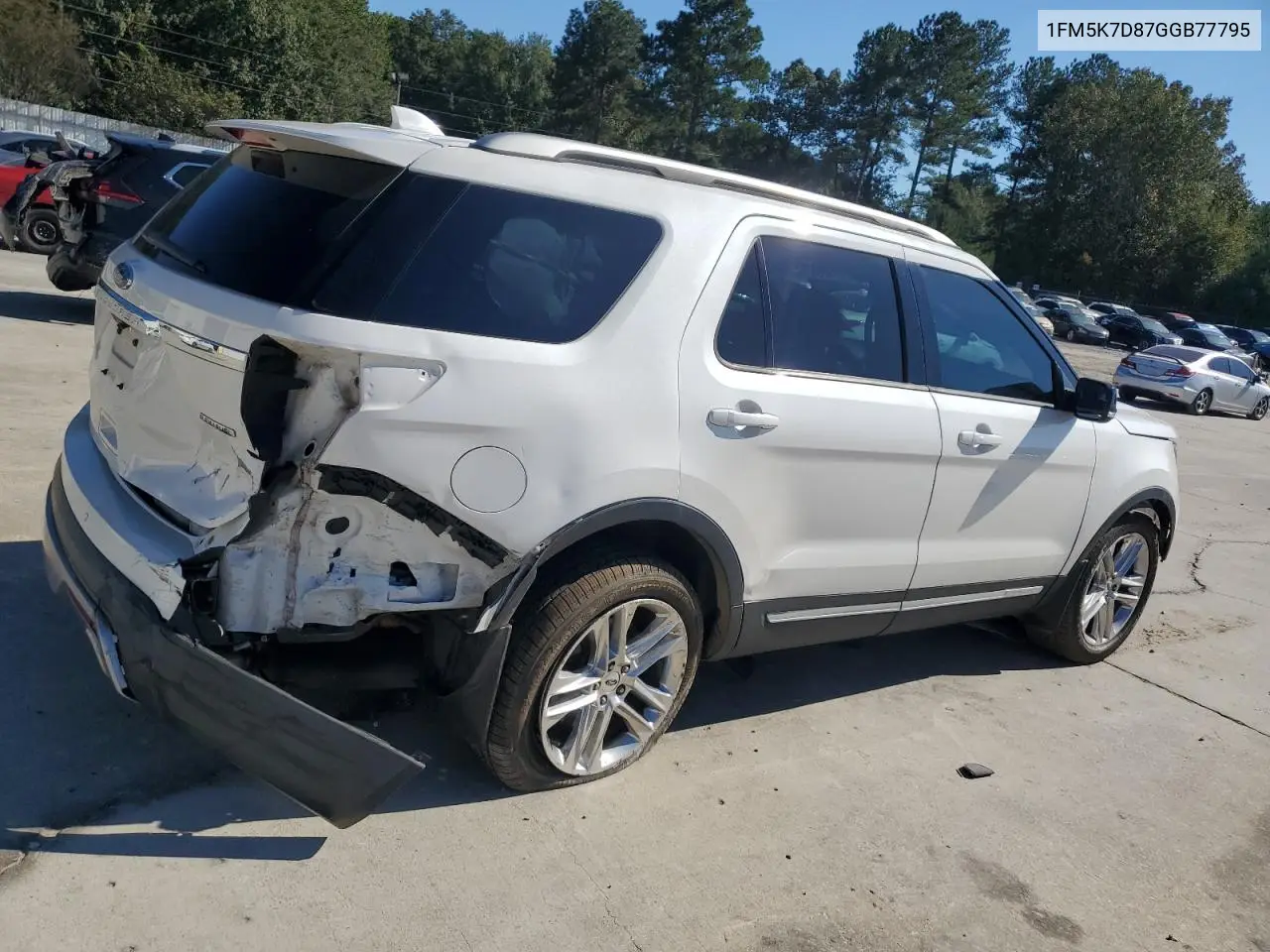 1FM5K7D87GGB77795 2016 Ford Explorer Xlt