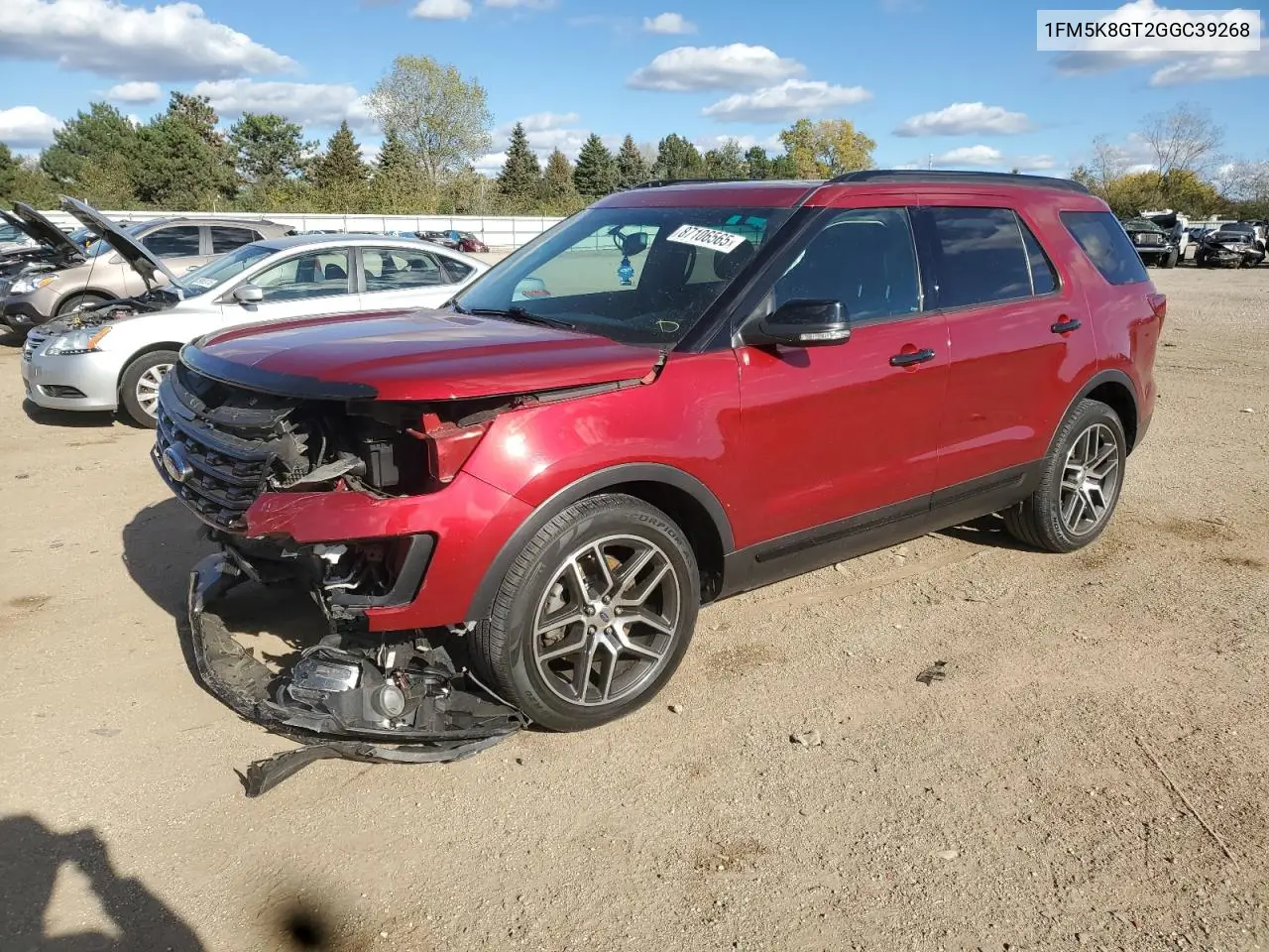 1FM5K8GT2GGC39268 2016 Ford Explorer Sport
