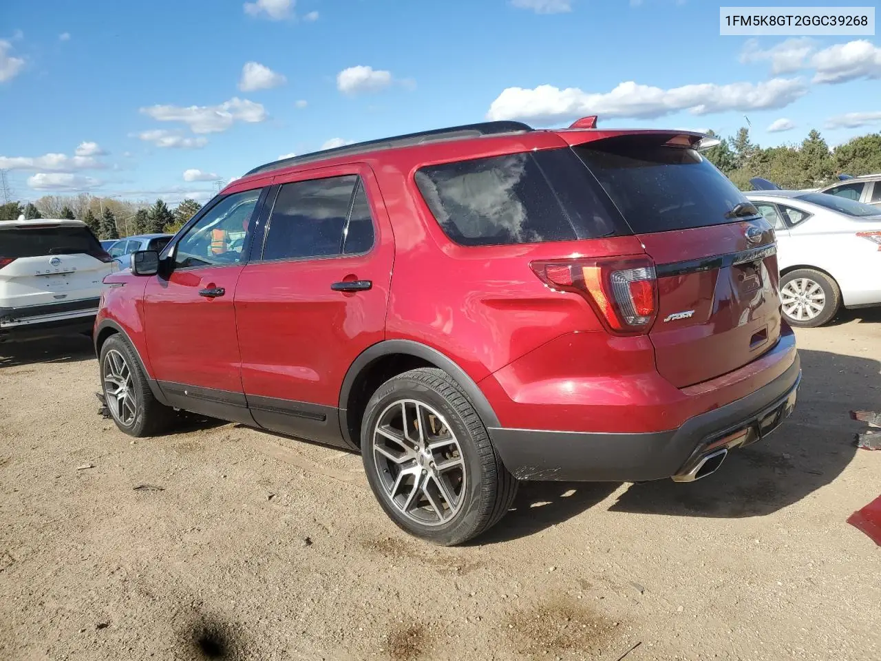 1FM5K8GT2GGC39268 2016 Ford Explorer Sport