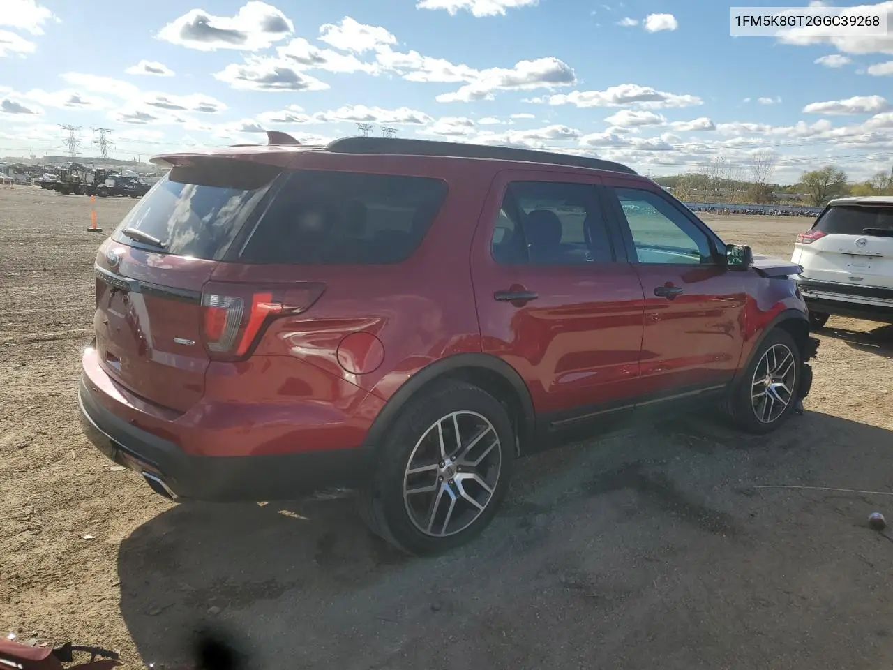 1FM5K8GT2GGC39268 2016 Ford Explorer Sport