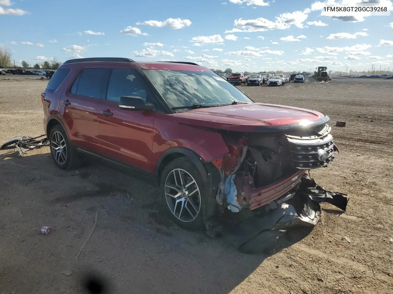 1FM5K8GT2GGC39268 2016 Ford Explorer Sport