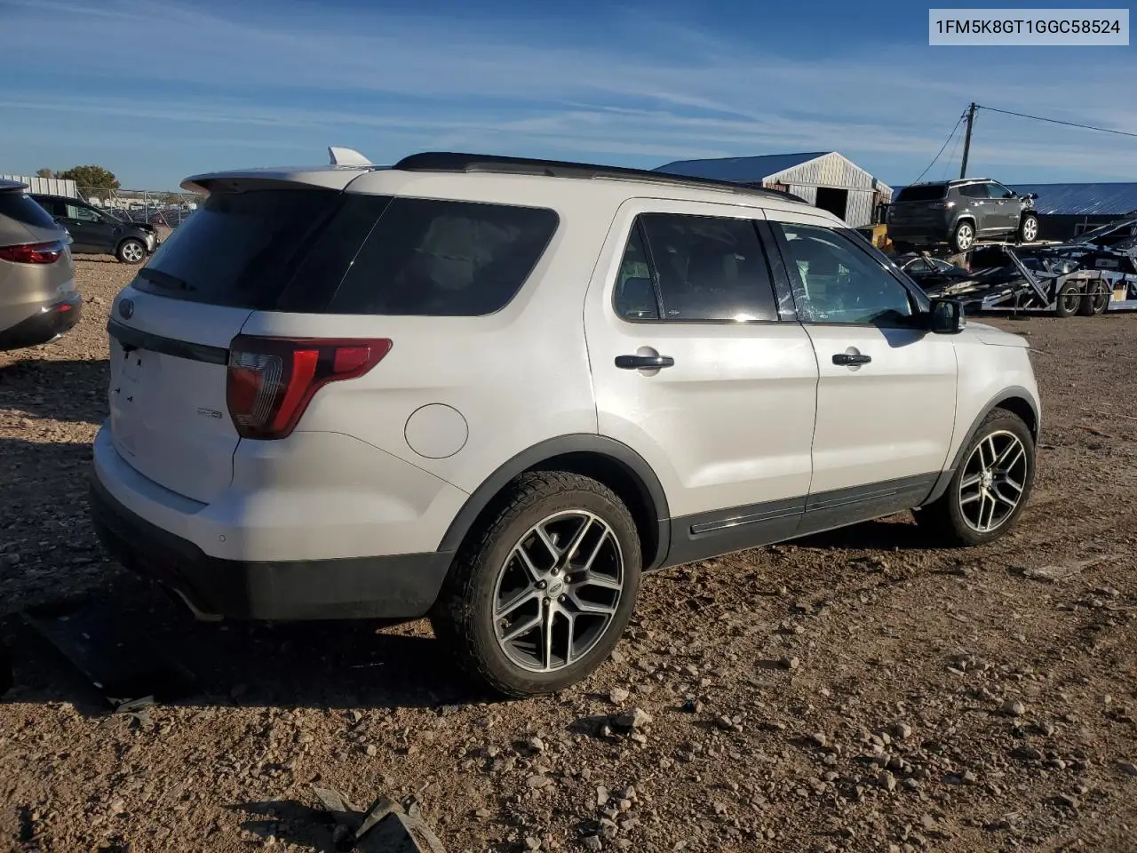 1FM5K8GT1GGC58524 2016 Ford Explorer Sport