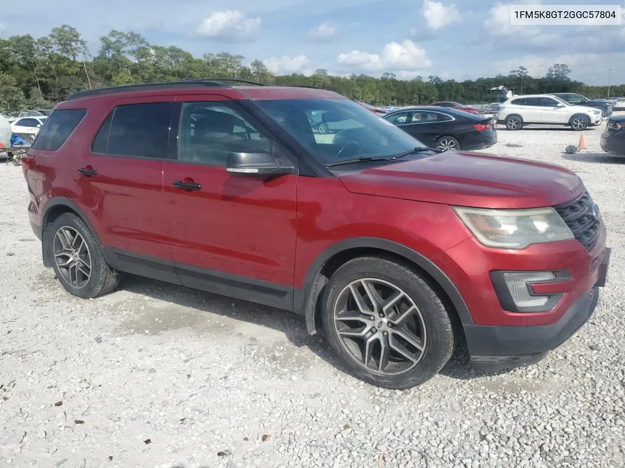 1FM5K8GT2GGC57804 2016 Ford Explorer Sport