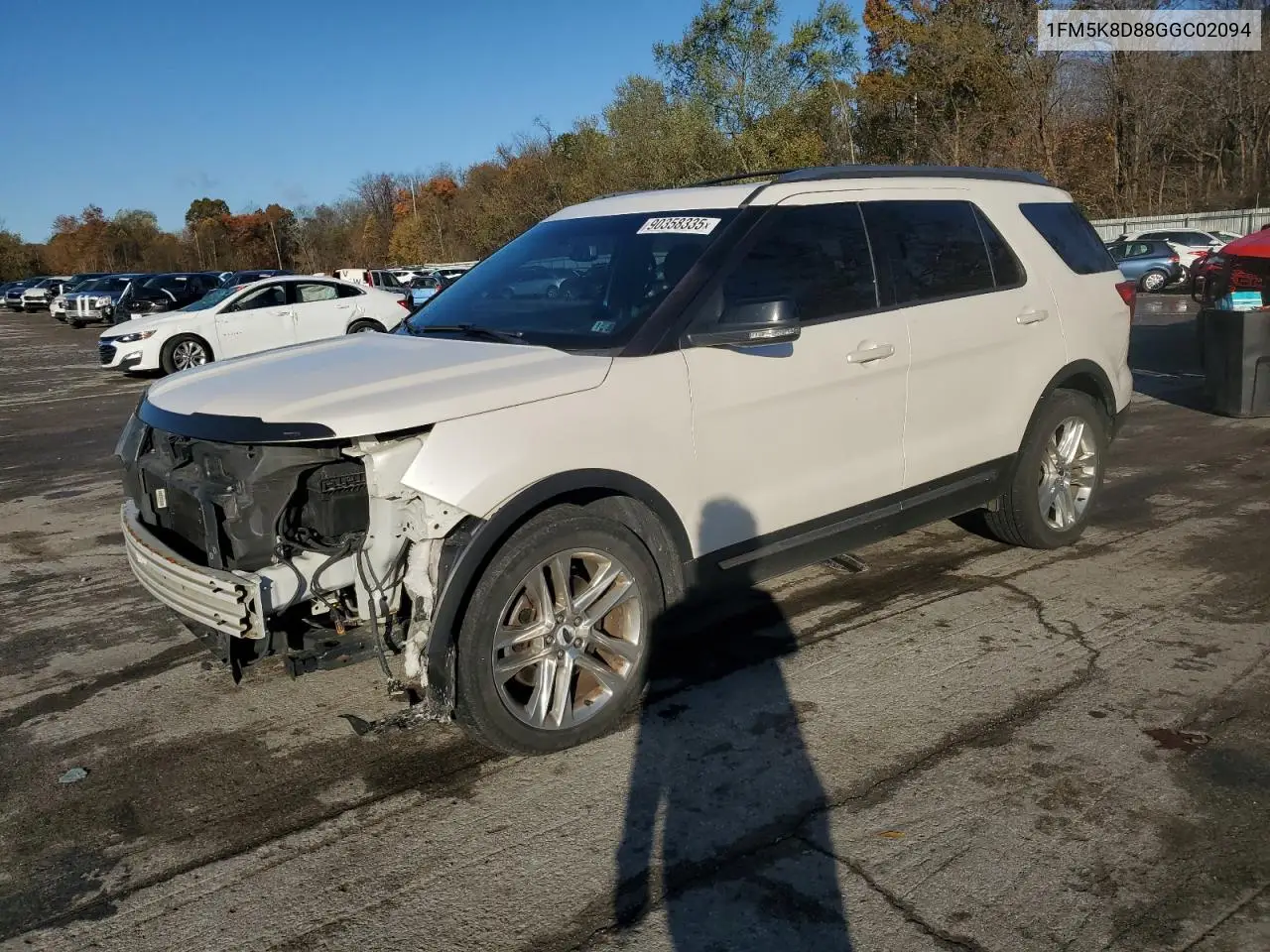 1FM5K8D88GGC02094 2016 Ford Explorer Xlt