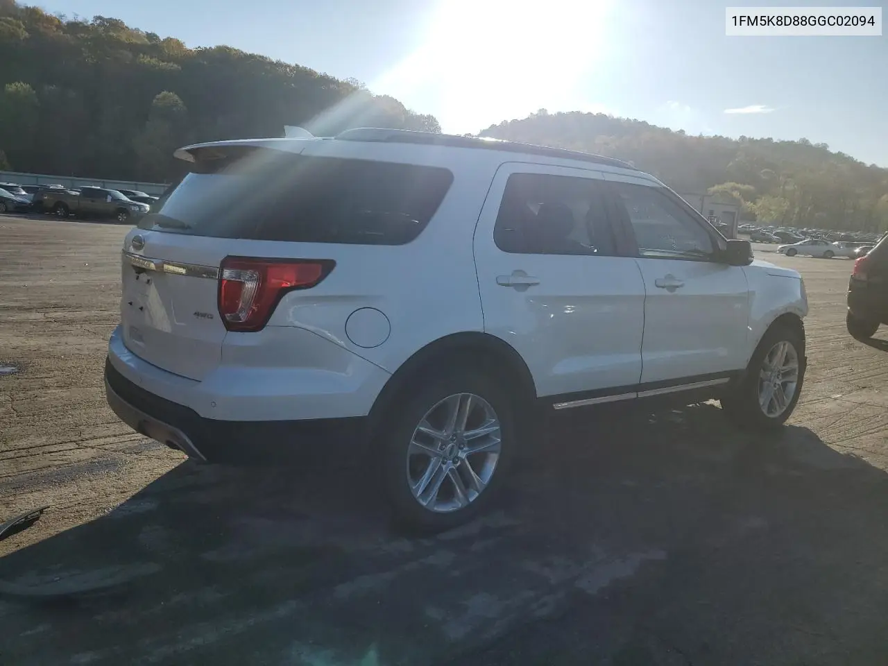 1FM5K8D88GGC02094 2016 Ford Explorer Xlt