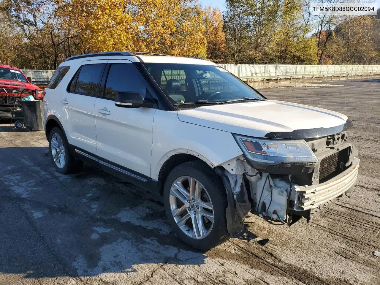 1FM5K8D88GGC02094 2016 Ford Explorer Xlt
