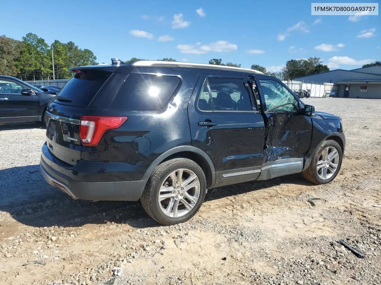1FM5K7D80GGA93737 2016 Ford Explorer Xlt