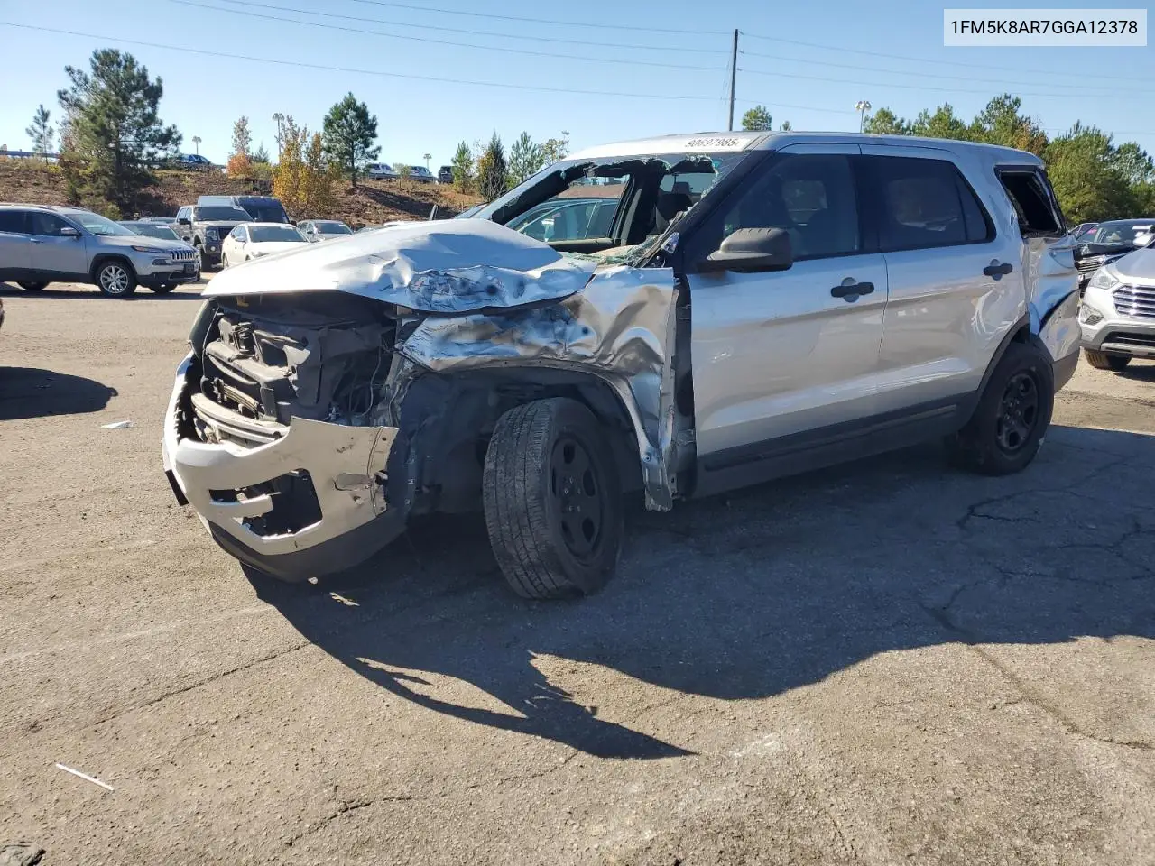 1FM5K8AR7GGA12378 2016 Ford Explorer Police Interceptor