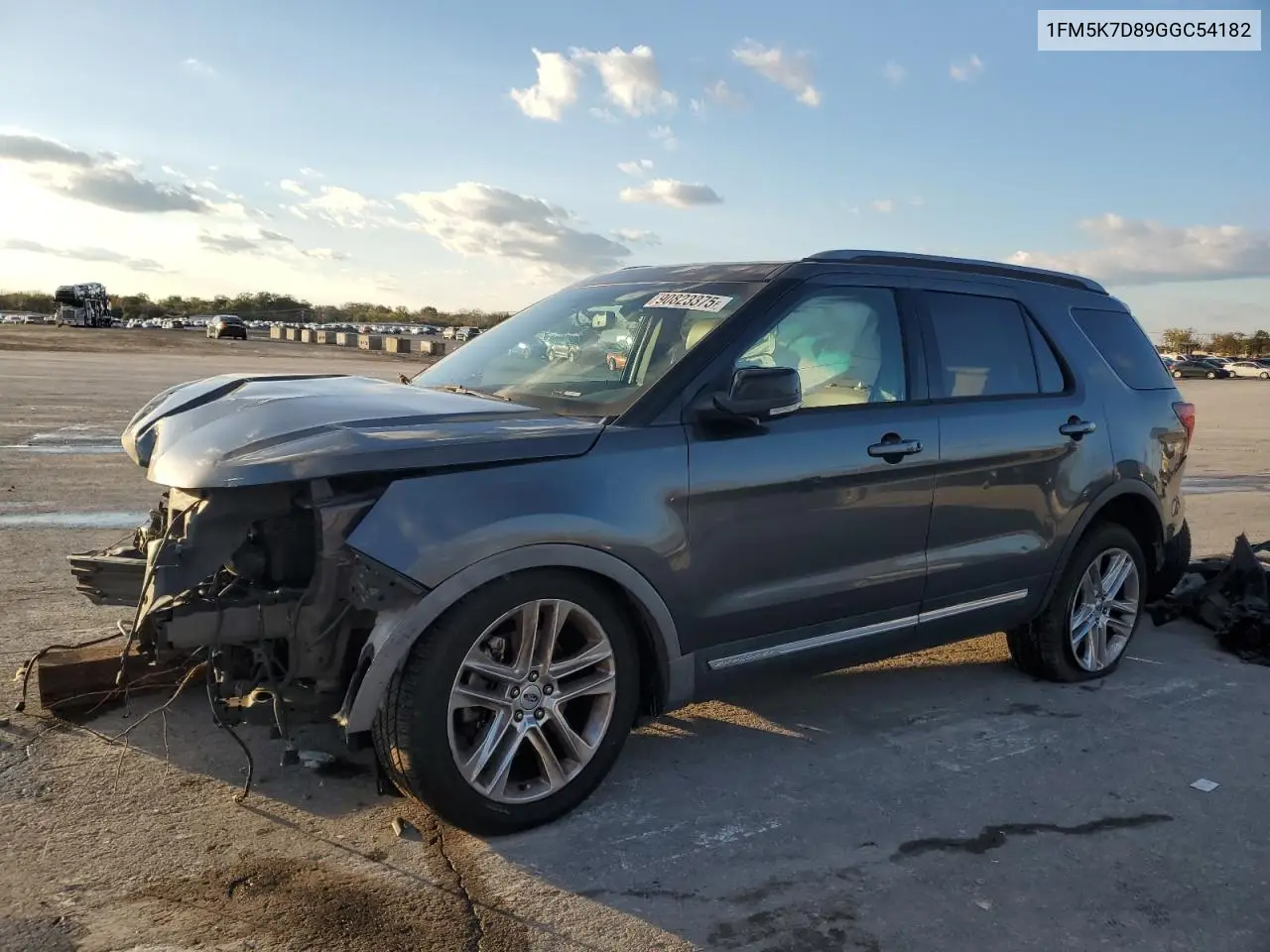 1FM5K7D89GGC54182 2016 Ford Explorer Xlt