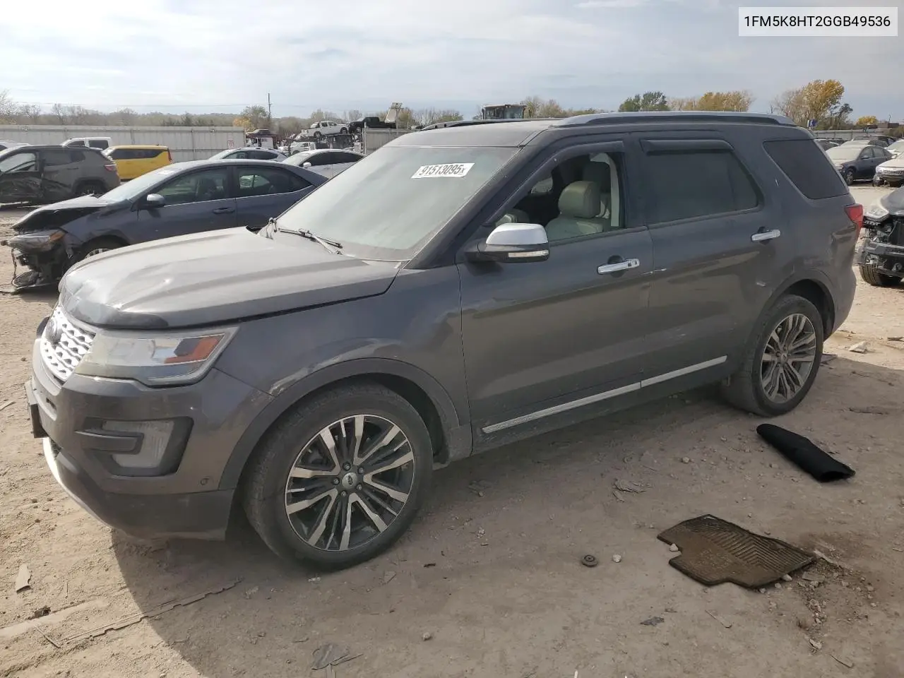 1FM5K8HT2GGB49536 2016 Ford Explorer Platinum