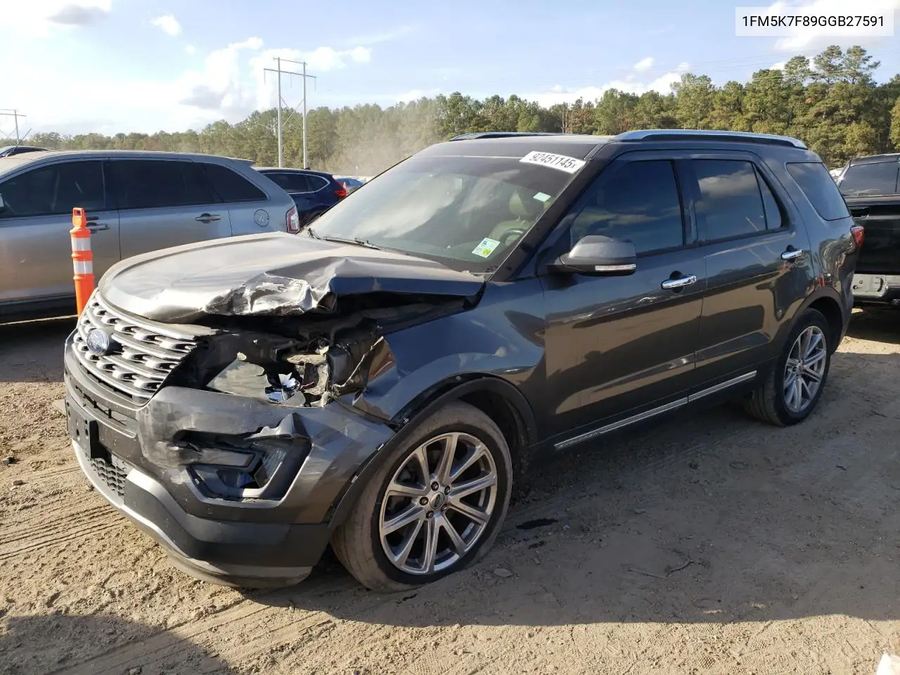 1FM5K7F89GGB27591 2016 Ford Explorer Limited