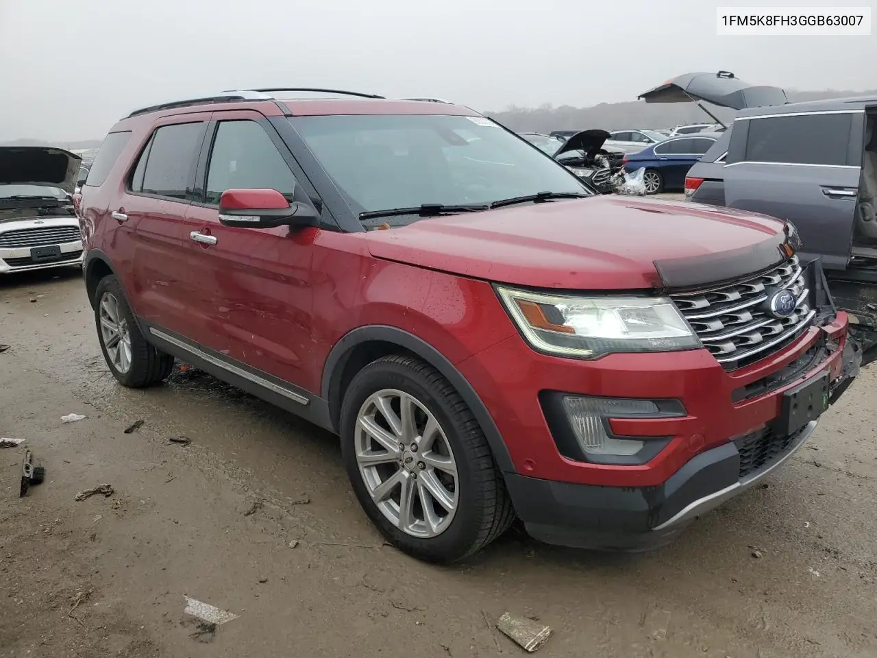 1FM5K8FH3GGB63007 2016 Ford Explorer Limited