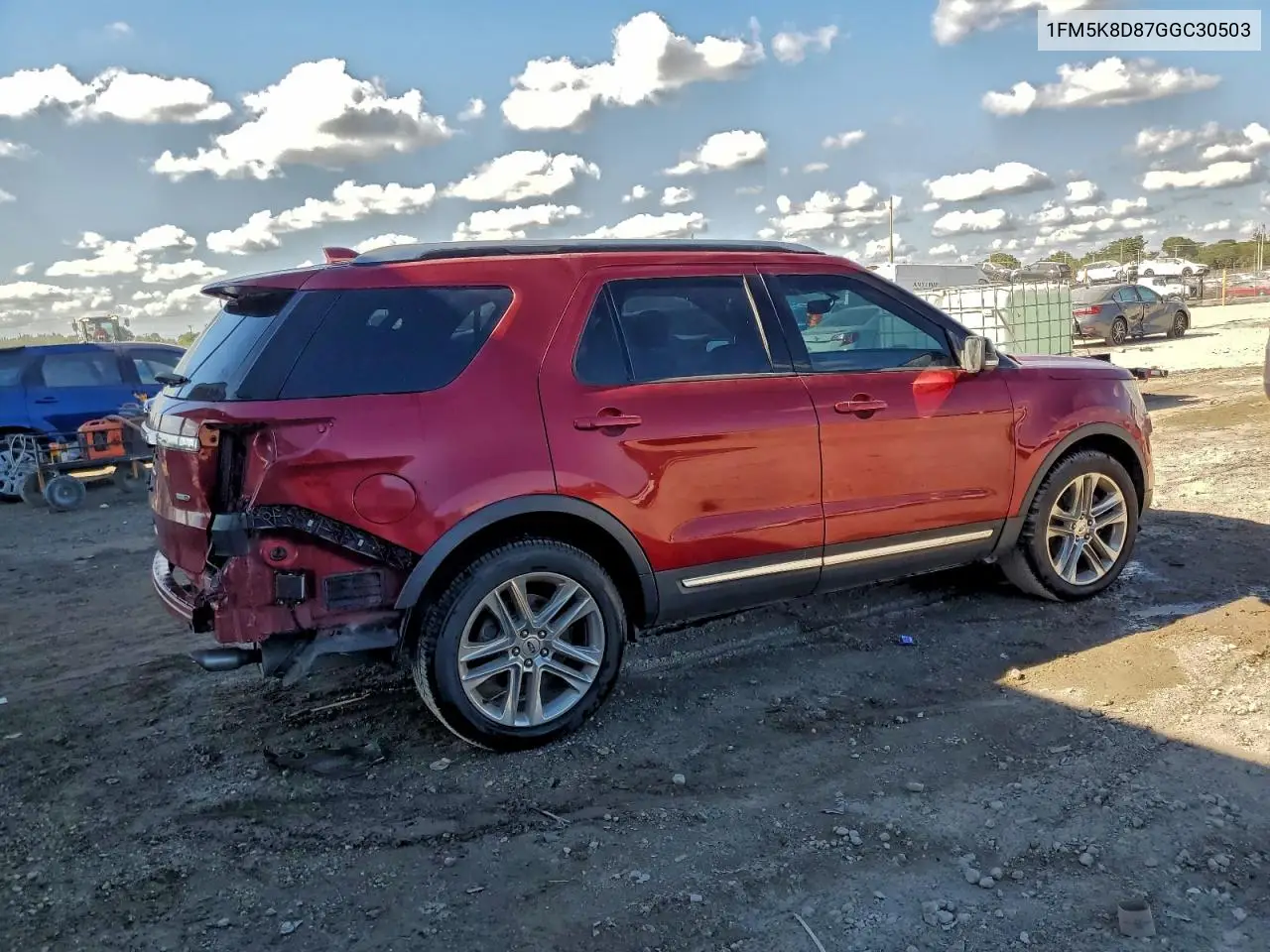 1FM5K8D87GGC30503 2016 Ford Explorer Xlt