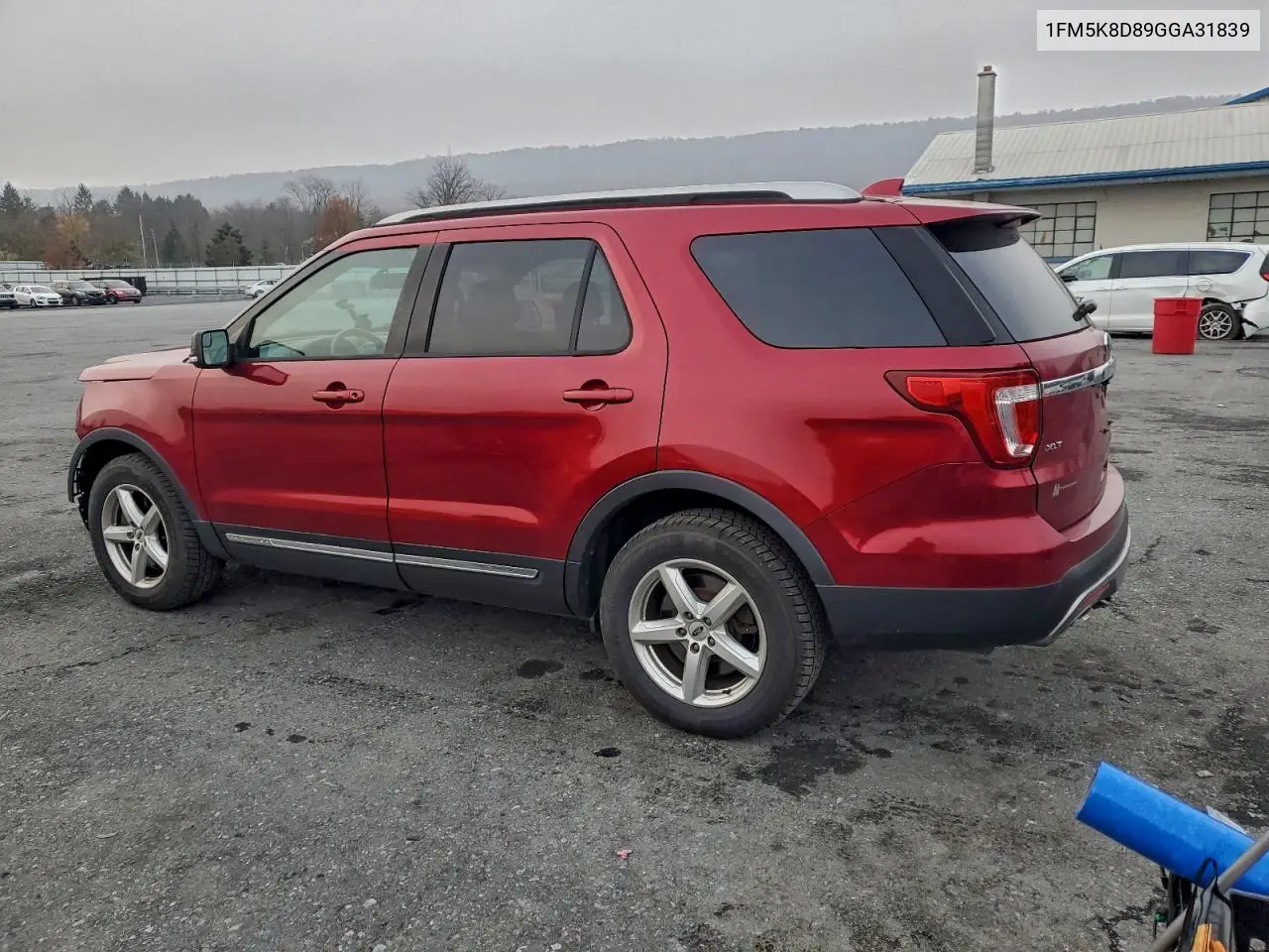 1FM5K8D89GGA31839 2016 Ford Explorer Xlt