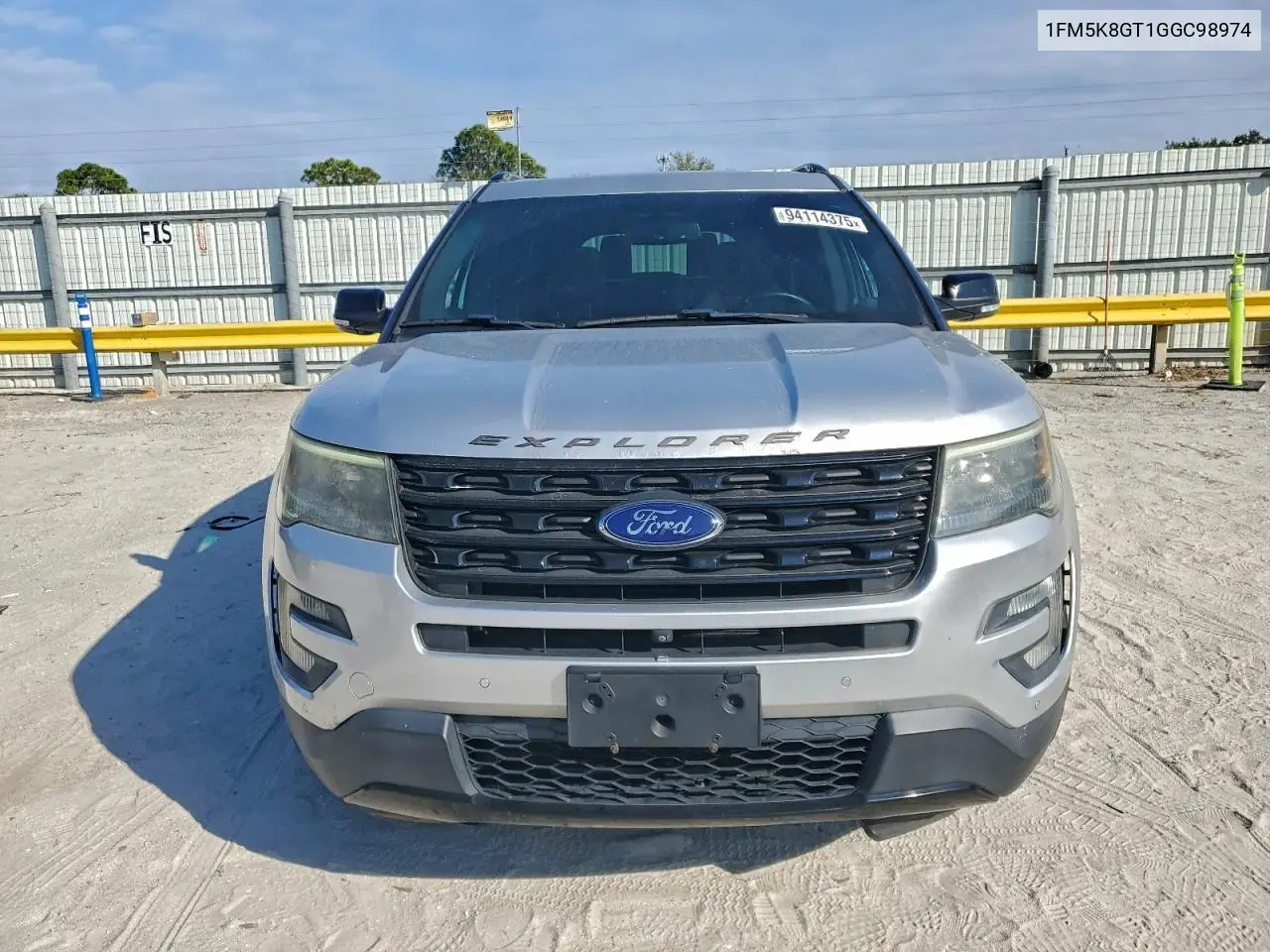1FM5K8GT1GGC98974 2016 Ford Explorer Sport