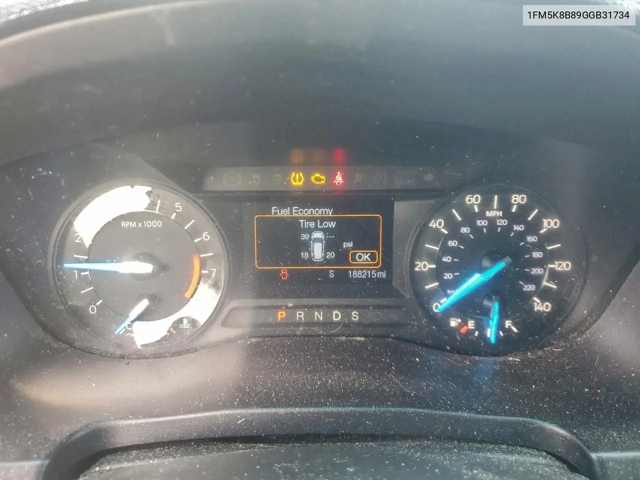 1FM5K8B89GGB31734 2016 Ford Explorer
