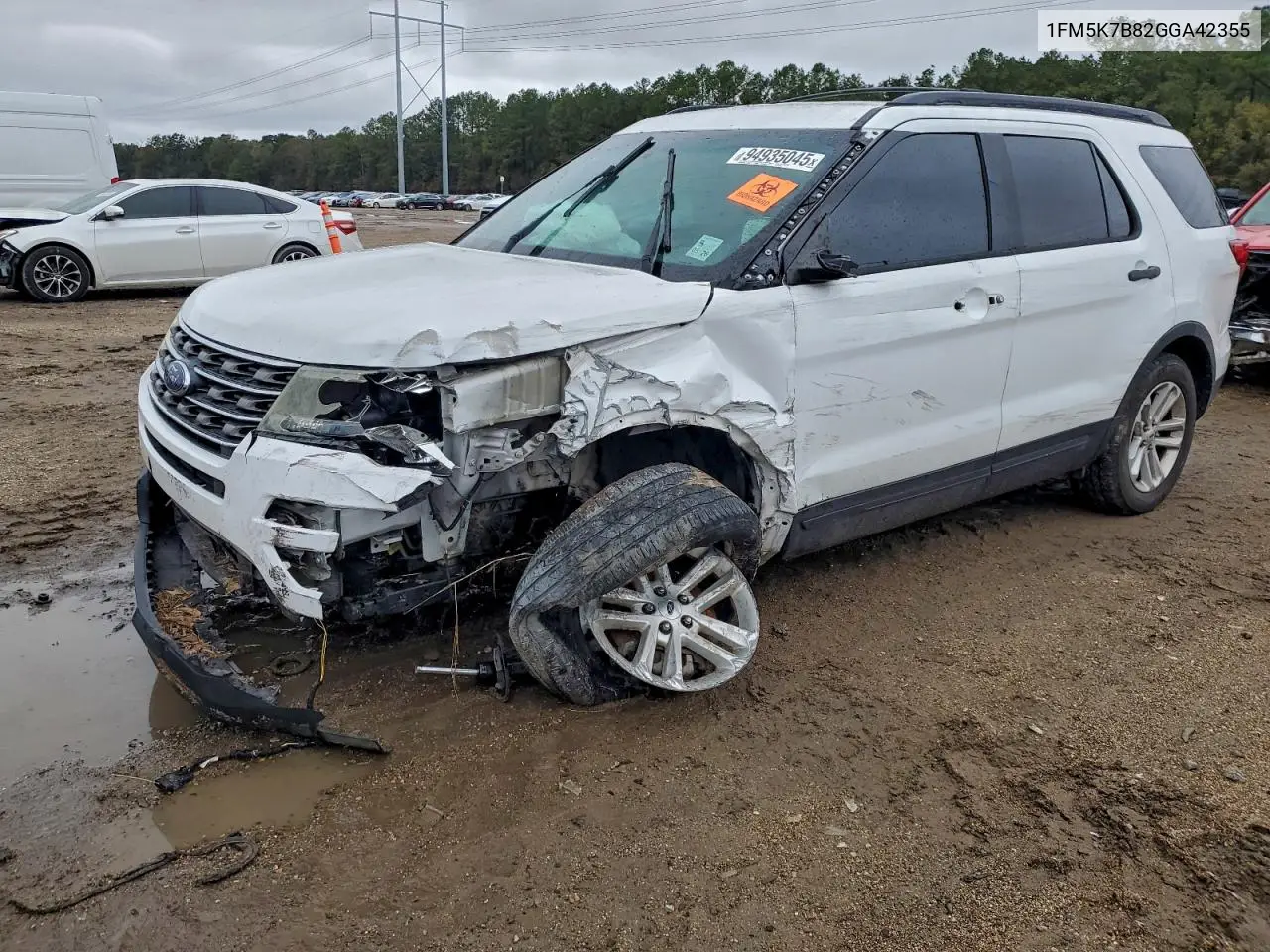 1FM5K7B82GGA42355 2016 Ford Explorer