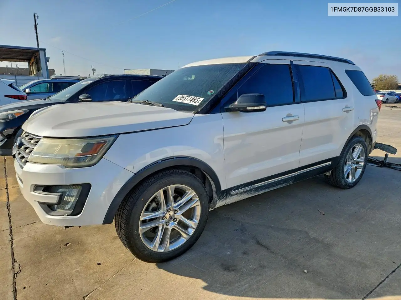 1FM5K7D87GGB33103 2016 Ford Explorer Xlt