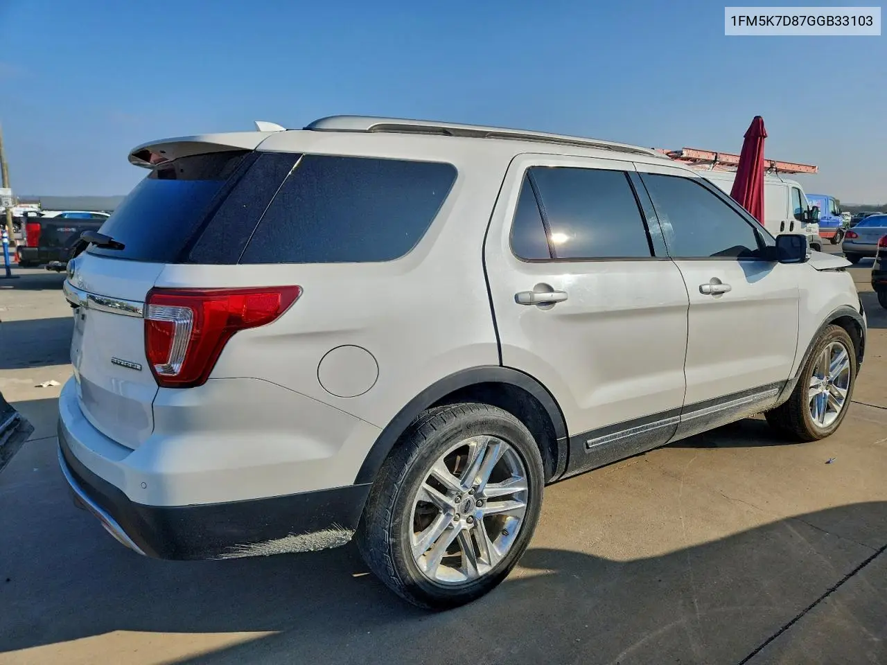 1FM5K7D87GGB33103 2016 Ford Explorer Xlt