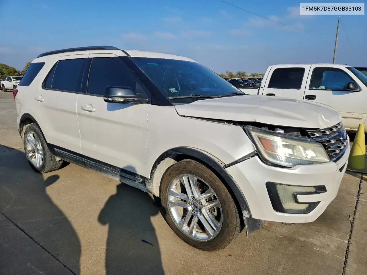 1FM5K7D87GGB33103 2016 Ford Explorer Xlt