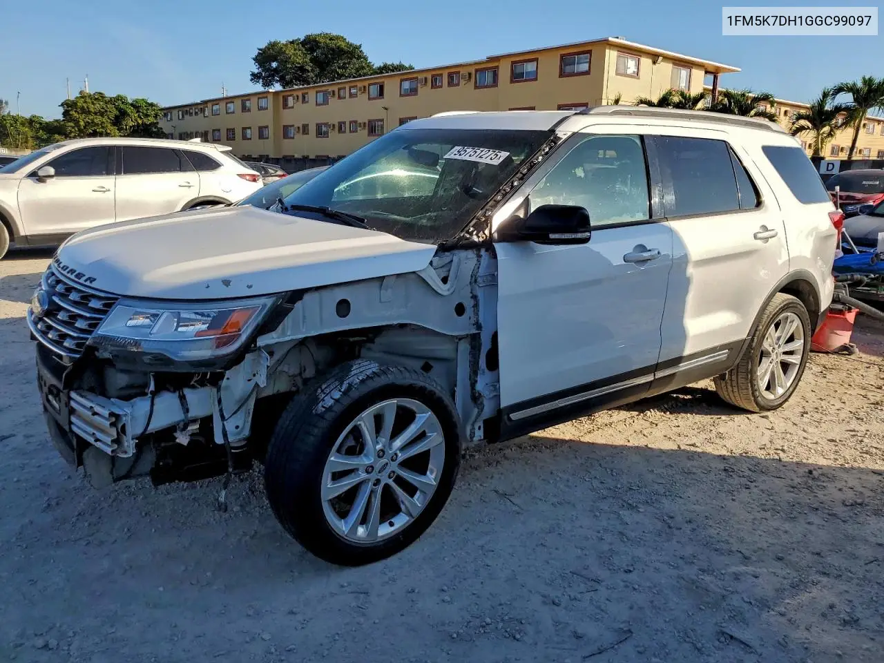 1FM5K7DH1GGC99097 2016 Ford Explorer Xlt