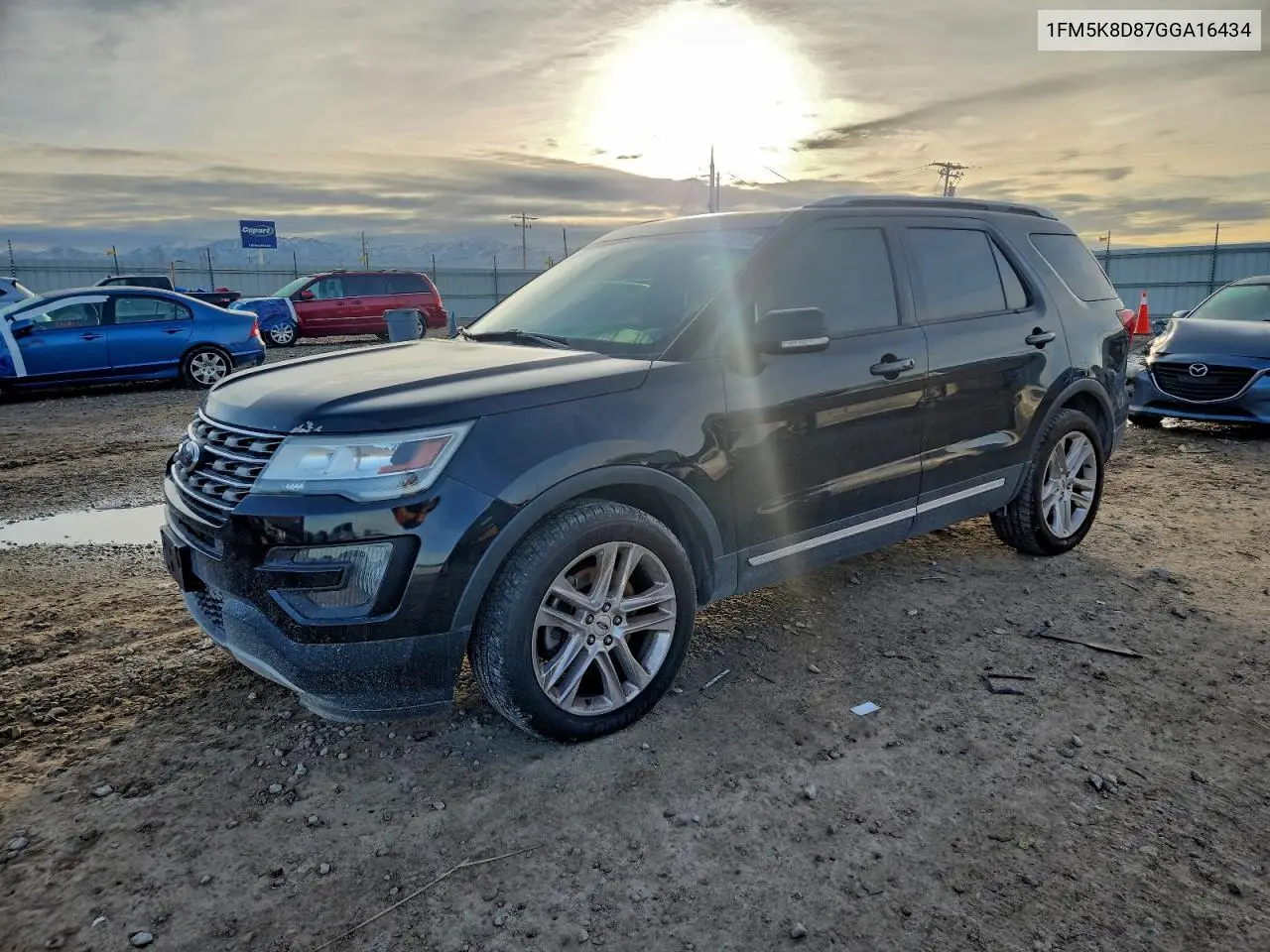 1FM5K8D87GGA16434 2016 Ford Explorer Xlt