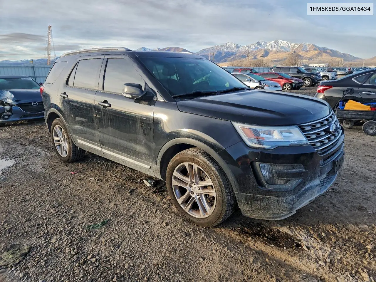 1FM5K8D87GGA16434 2016 Ford Explorer Xlt