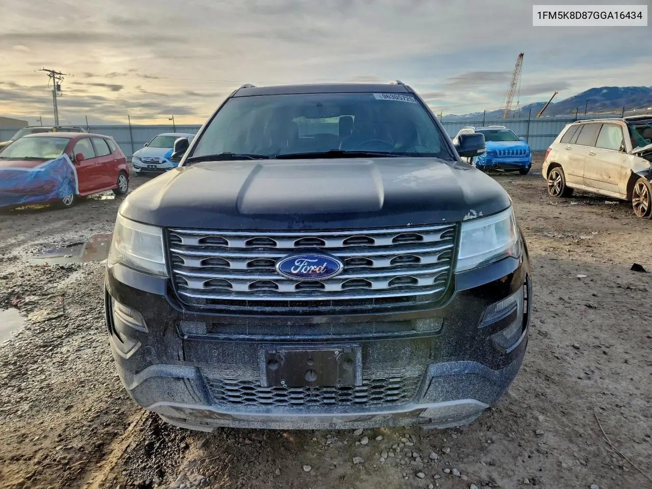 1FM5K8D87GGA16434 2016 Ford Explorer Xlt