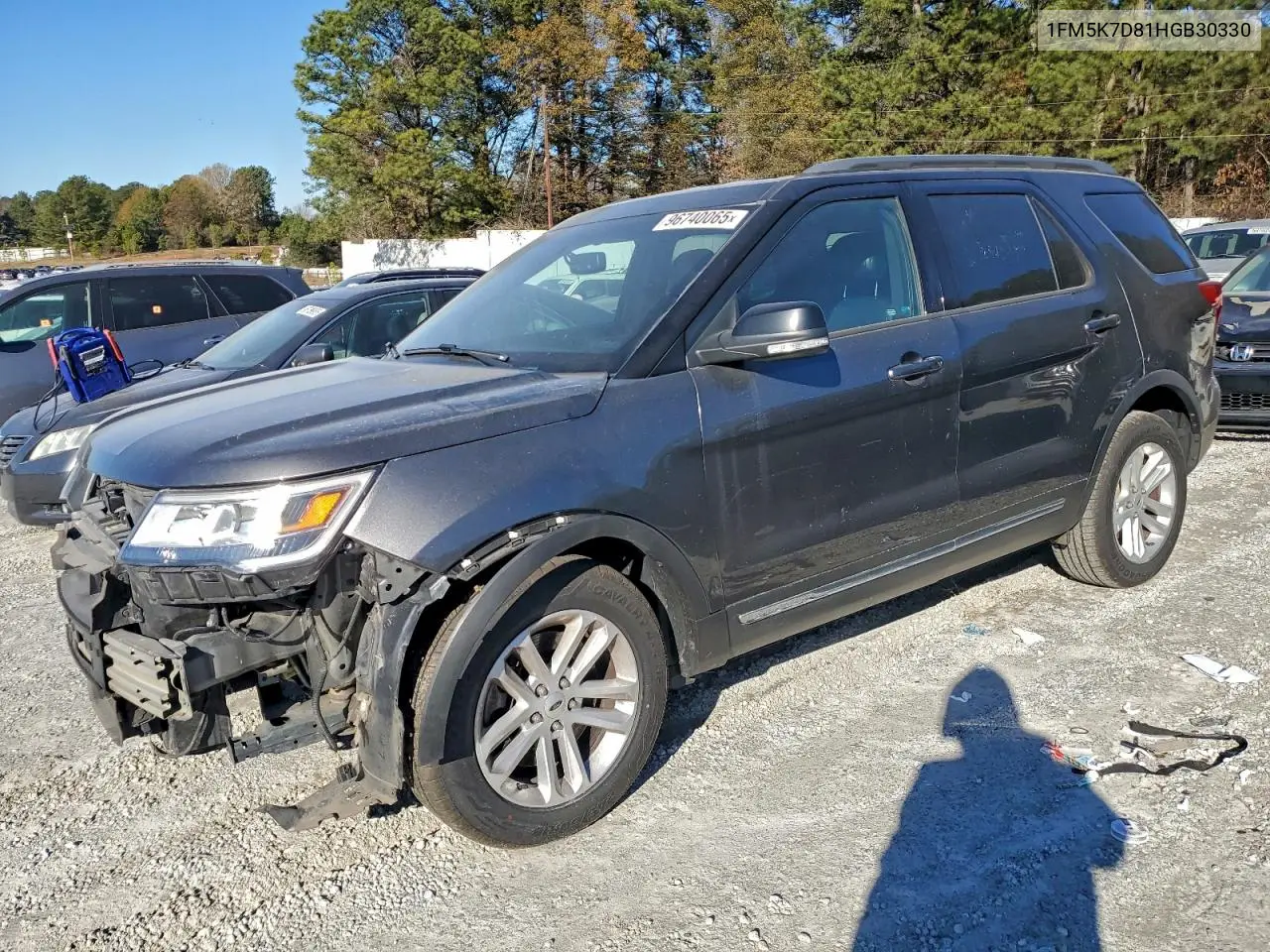 1FM5K7D81HGB30330 2017 Ford Explorer Xlt