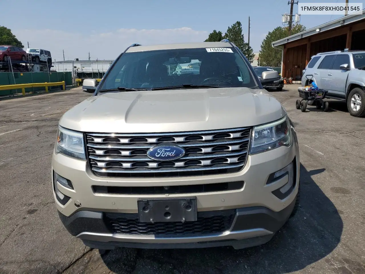 1FM5K8F8XHGD41545 2017 Ford Explorer Limited