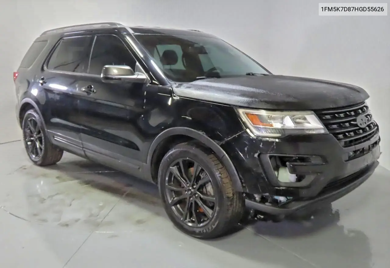 1FM5K7D87HGD55626 2017 Ford Explorer Xlt