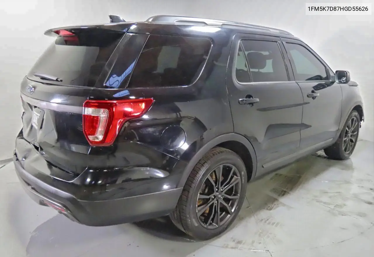 1FM5K7D87HGD55626 2017 Ford Explorer Xlt