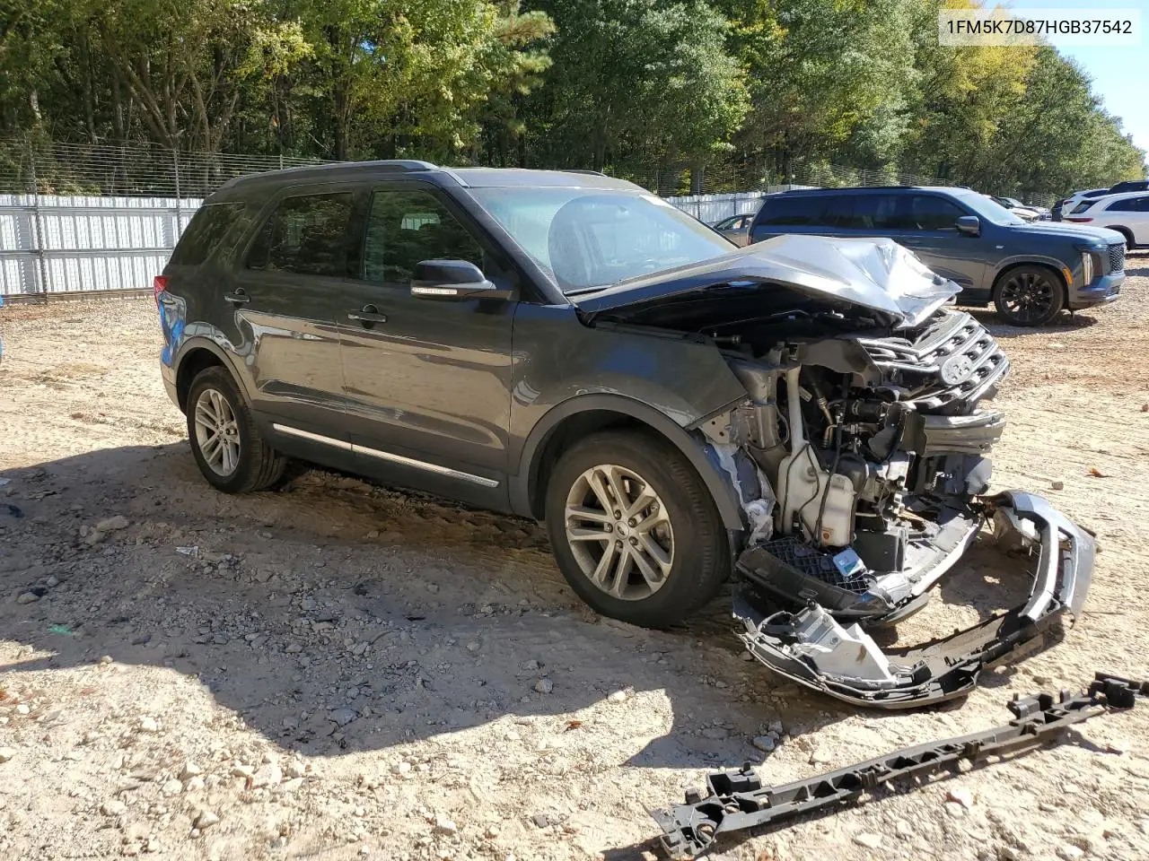 1FM5K7D87HGB37542 2017 Ford Explorer Xlt