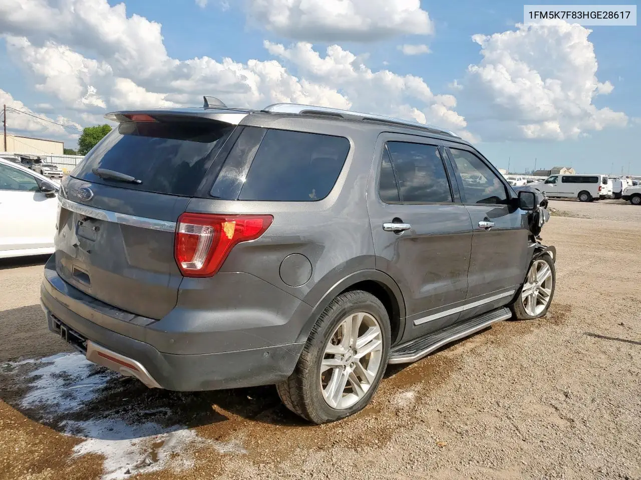 1FM5K7F83HGE28617 2017 Ford Explorer Limited