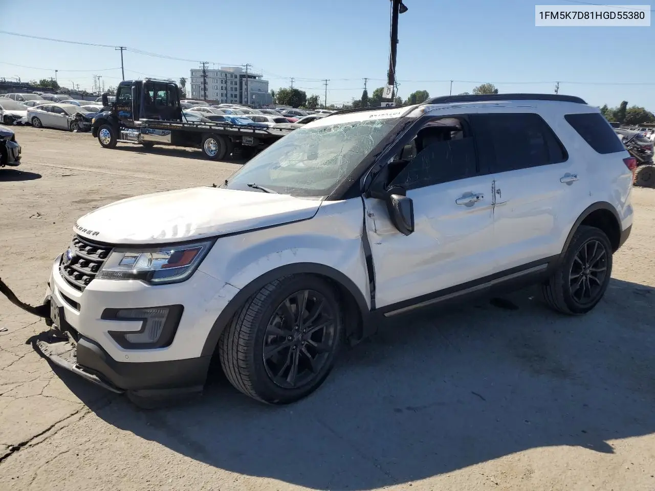 1FM5K7D81HGD55380 2017 Ford Explorer Xlt