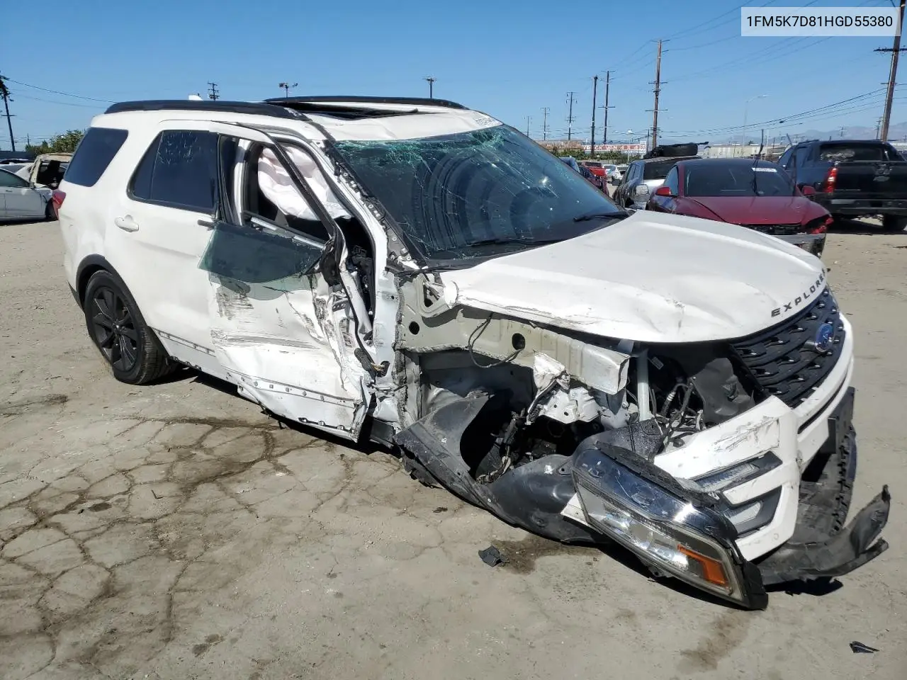 1FM5K7D81HGD55380 2017 Ford Explorer Xlt