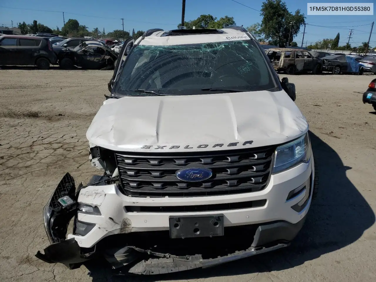1FM5K7D81HGD55380 2017 Ford Explorer Xlt