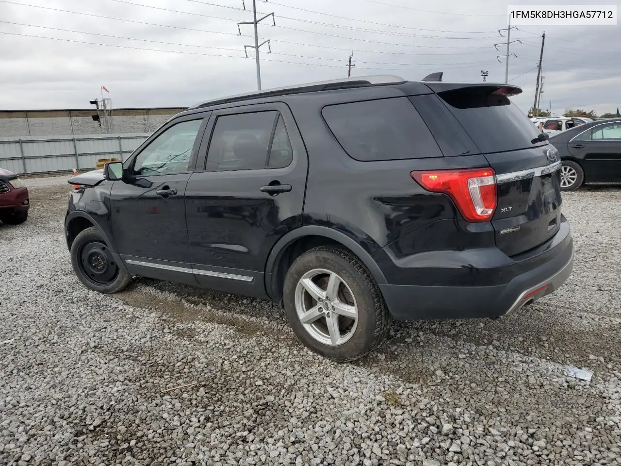 1FM5K8DH3HGA57712 2017 Ford Explorer Xlt
