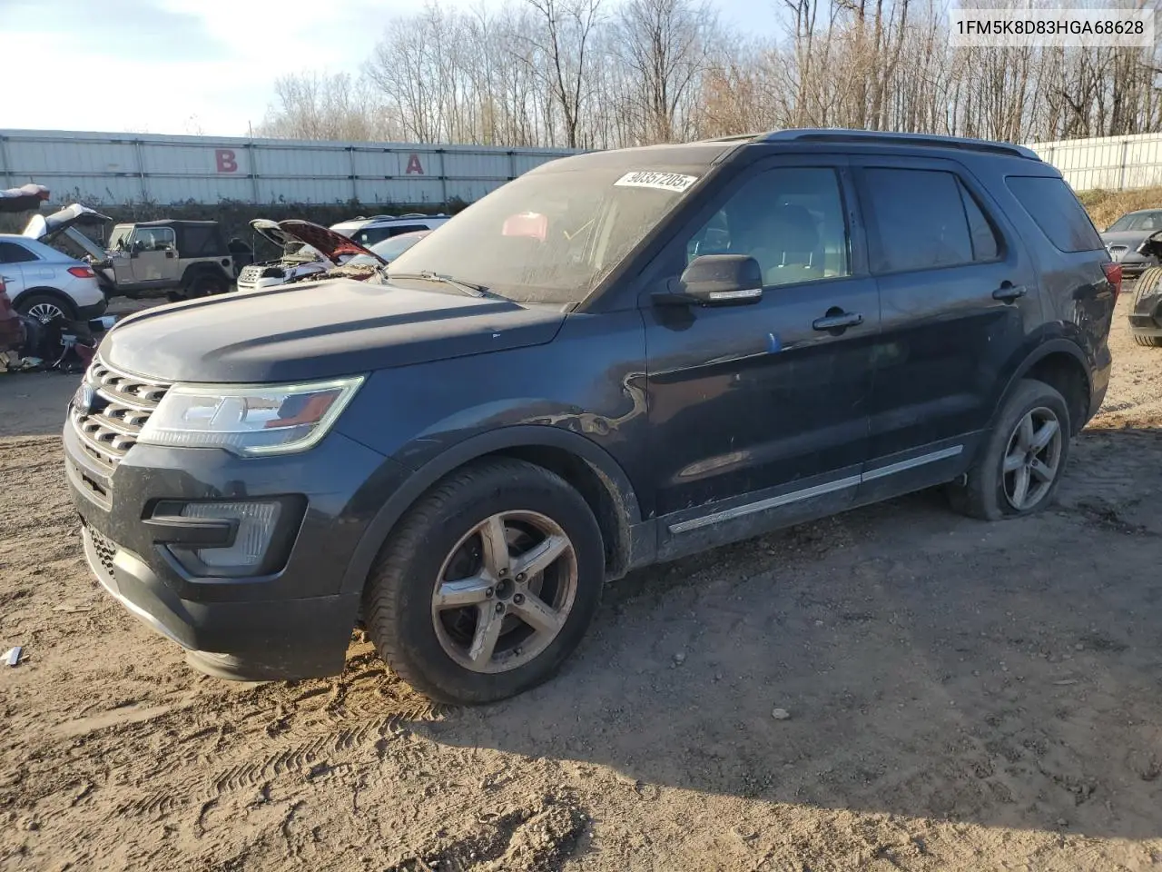 1FM5K8D83HGA68628 2017 Ford Explorer Xlt