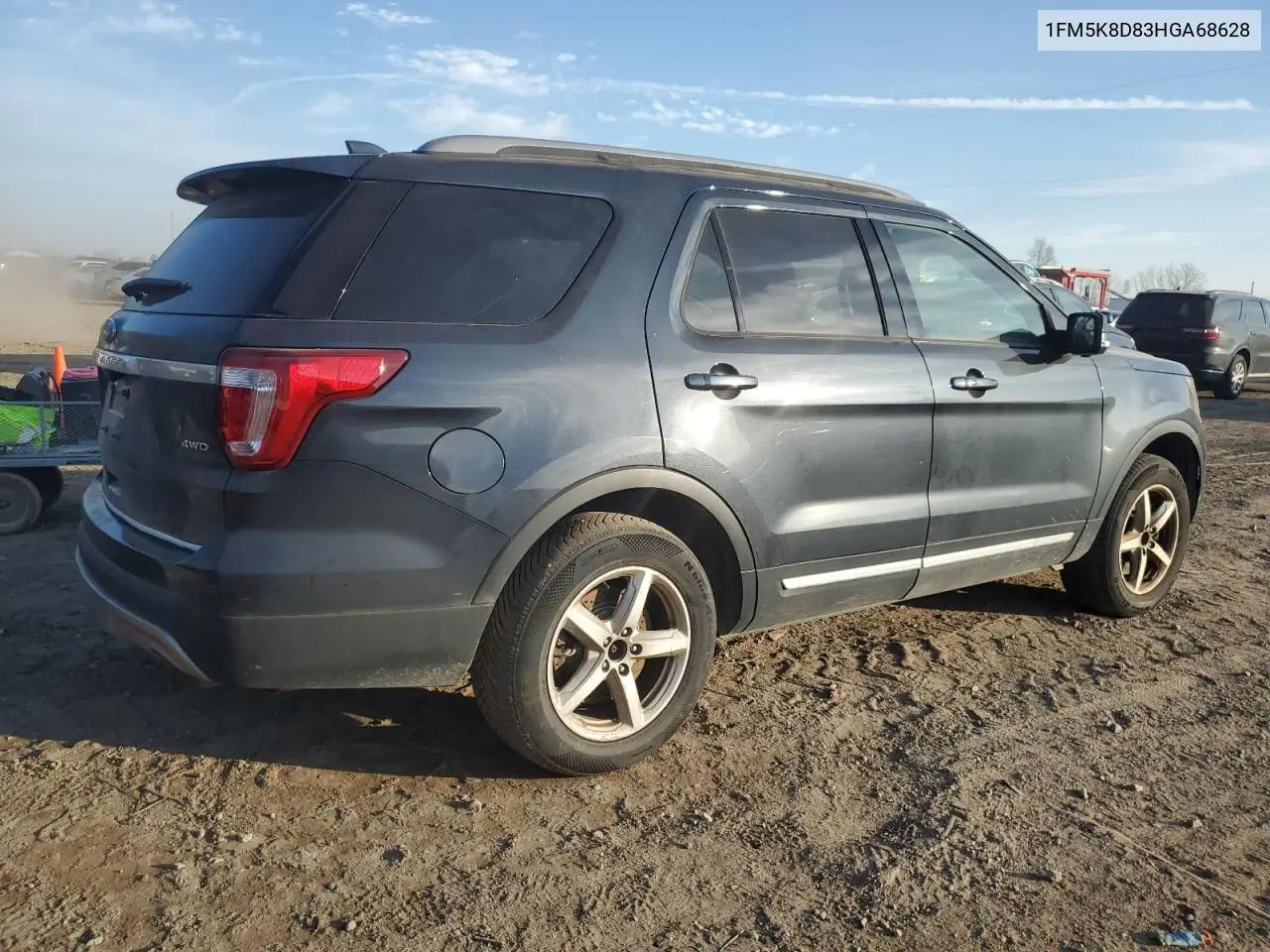 1FM5K8D83HGA68628 2017 Ford Explorer Xlt