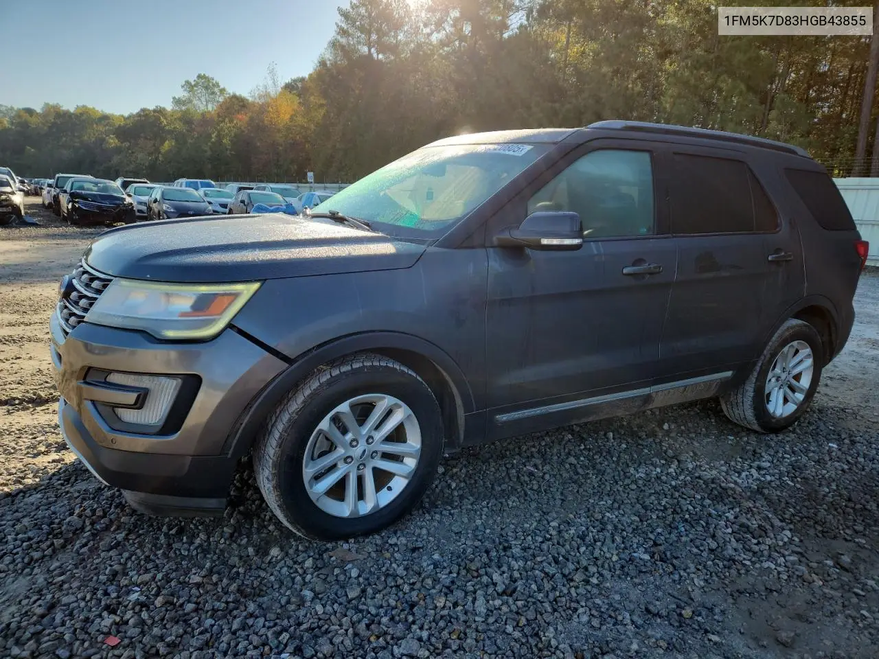 1FM5K7D83HGB43855 2017 Ford Explorer Xlt